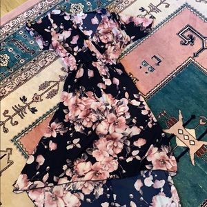 Hailey & Co Floral Tie Waist Dress